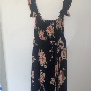 Off the Shoulder High Low Flower Dress